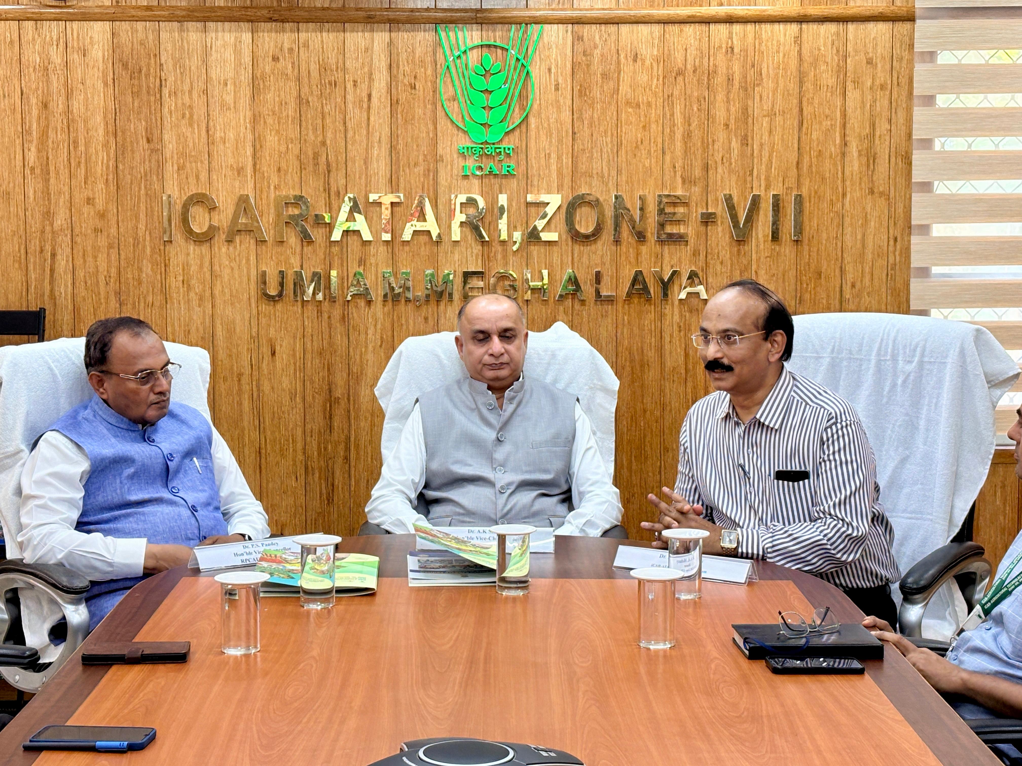 Visit of Dr. A.K. Singh, Hon'ble Vice-Chancellor, RLBCAU, Jhansi and Dr. P.S. Pandey, Hon'ble Vice-Chancellor, RPCAU, Pusa, Bihar at ICAR-ATARI, Zone-VII, Umiam on 09th September 2026